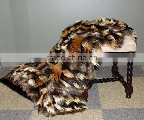 Whoilesale Genuine Fox Fur Blanket photo-2