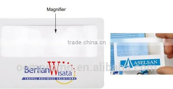 Promotional Credit Card, business card Magnifier