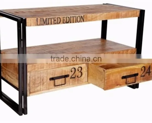 Industrial Console Table With Drawer Cum TV Unit photo-2