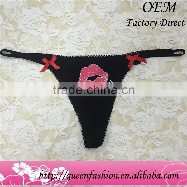 Hot Selling Kiss Pattern Printing String Custom Size l Thong