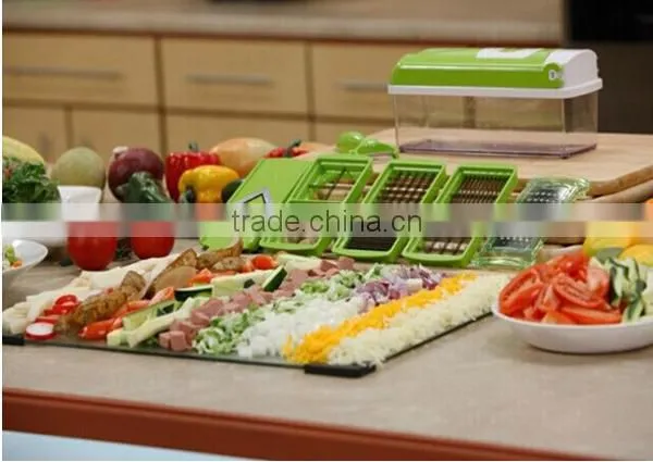 Food Container, Safety Food Holder, Bonus Peeler - All-in-One Vegetable Cutter, Slicer, Grater & Julienne Slicer photo-6