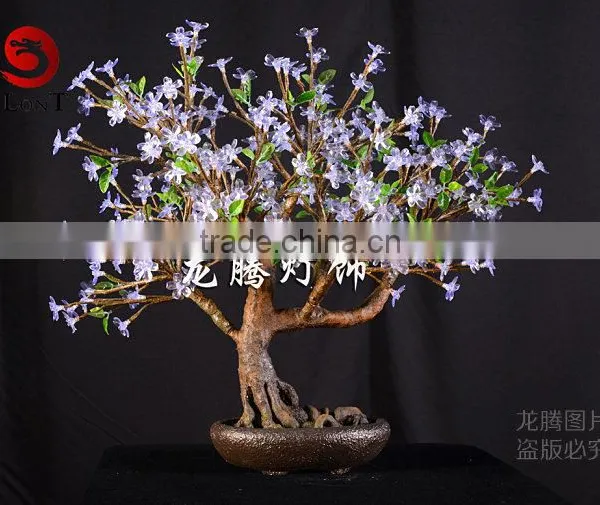 Indoor Hotel Decoration Waterproof Led Cherry Bonsai photo-2