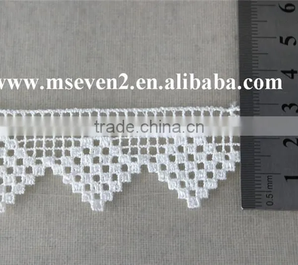 Nice Design Chemical Lace Trim White 100% Polyester Water Soluable Lace Guipure Trim Lace for Ladies photo-5
