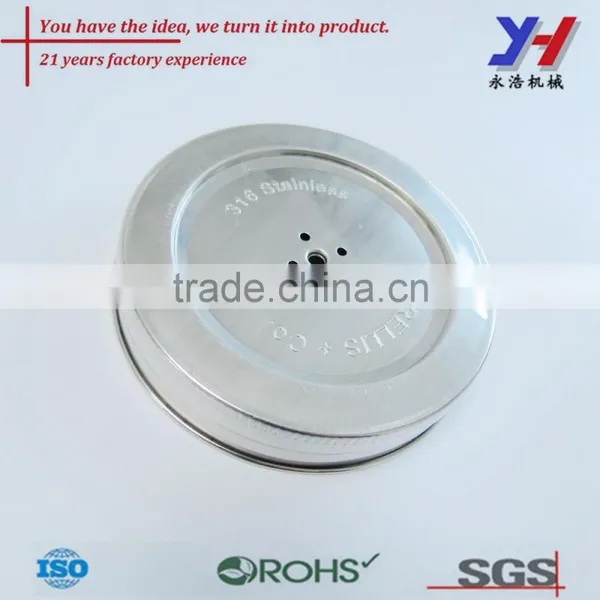 Precision Punched Stainless Steel Lid With Holes