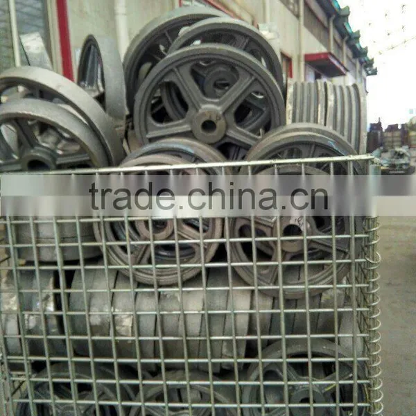ISO9001-2008 Steel Material and V-Belt Type Wire Rope Pulley 4 Spokes photo-4
