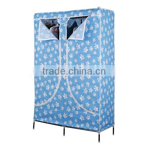 Two Doors Portable Cloth Wardrobe,Double Door Bedroom Color Wardrobe photo-2