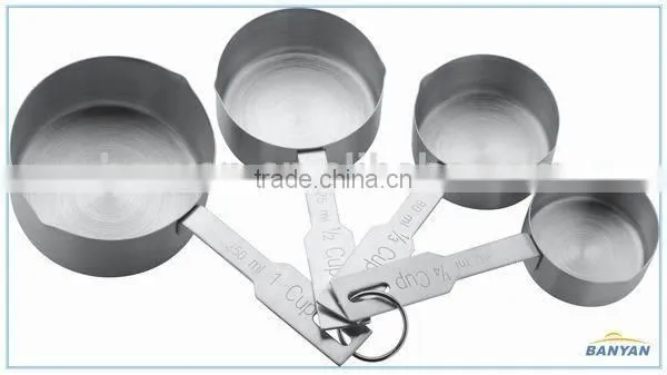 Stainless Steel Custom Measuring Cups 4pcs Different Size, Brand Name Cups photo-2