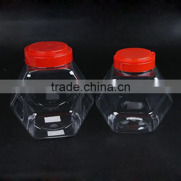 Plastic Jar Storage Clear Custom Plastic Food Grade Candy Container/jar With Cap photo-2