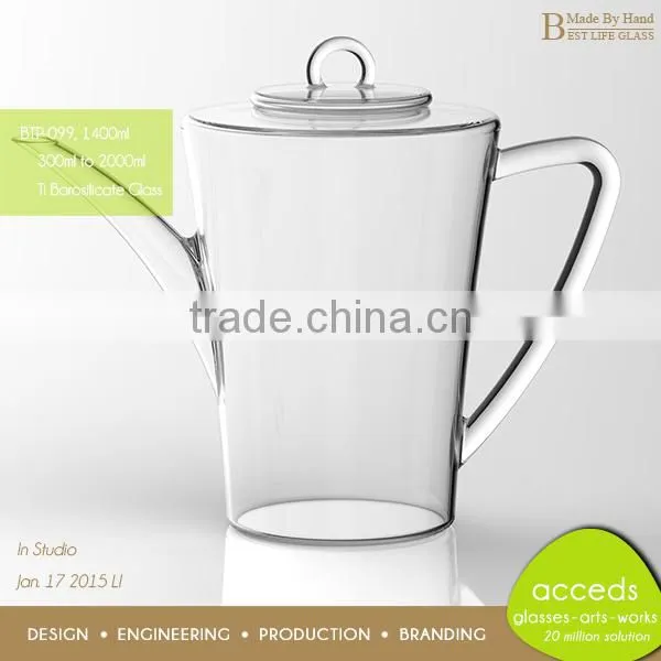 2014 Unique Design Teapot Transparent Coffee Pot Glass photo-6