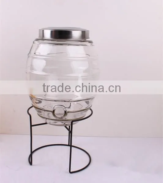 18L Large Glass Juice Jar With Metal Rack photo-6
