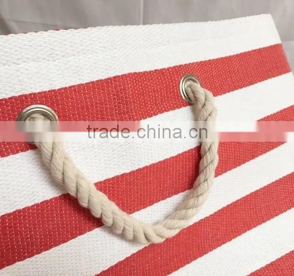 High Quality Custom Collapsible Cheap Decorative Storage Bag Paper Straw Storage Beach Basket photo-6