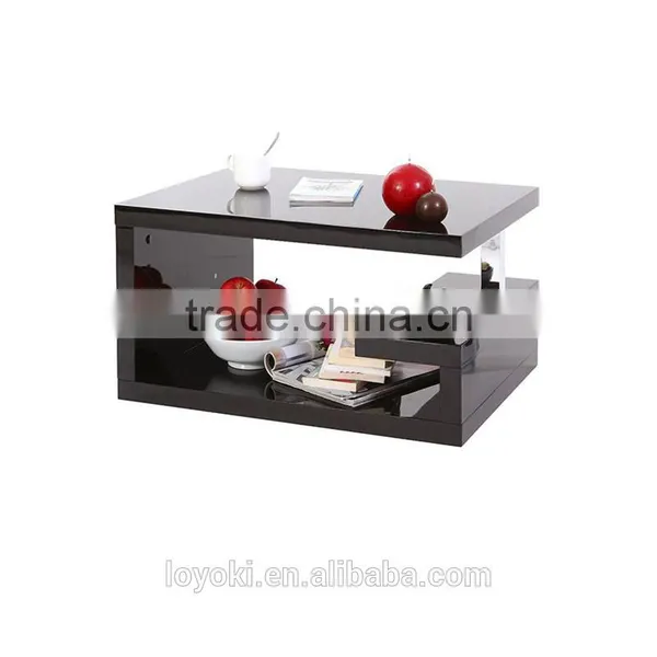 GLOSSY WHITE MODERN COFFEE TABLE REX SOFA SIDE TABLE photo-4