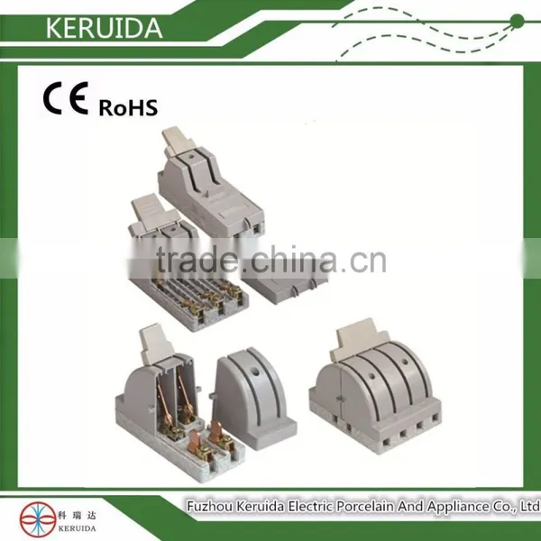 Double Throw 3 Pole 100A Porcelain Knife Switch photo-3