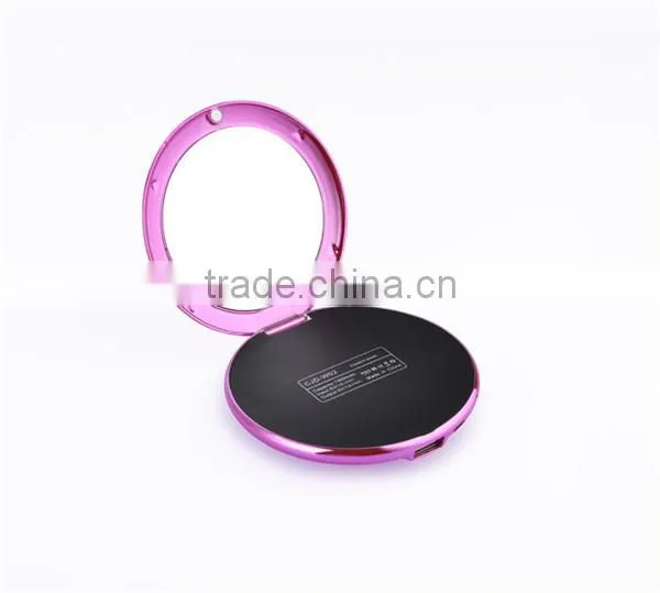 7000mAh Round Mirror Shape Portable Charger Power Bank photo-4