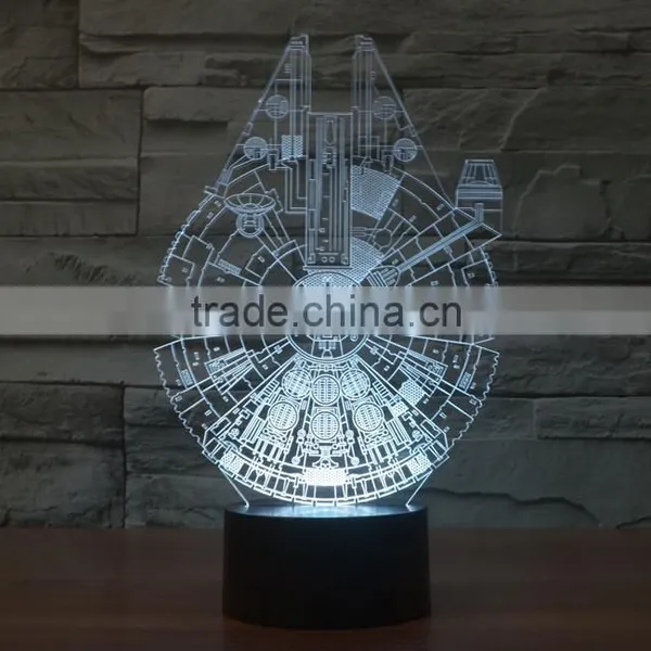 Remote Control Colorful 3D Illusion LED Night Light 3D Acrylic Lamp for Indoor Decoration for Festival Gift photo-5