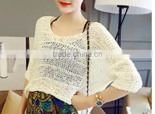 New Fashion Stripes Ladies Winter Turtleneck Knitted Sweater, Korean Female T-shirt Sweater Shirt Pierced