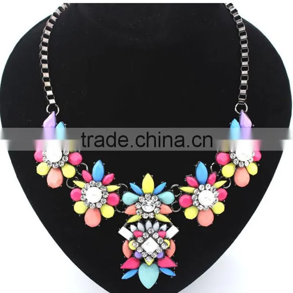 Fashion Multicolor Resin Pendant Cheap Necklace Jewelry Hot Sale photo-4