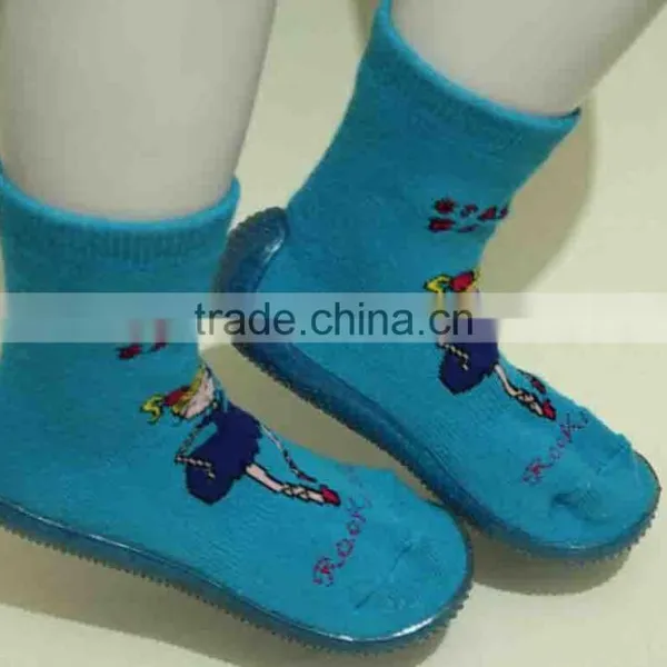 Custom Rubber Sole Socks Girls photo-5