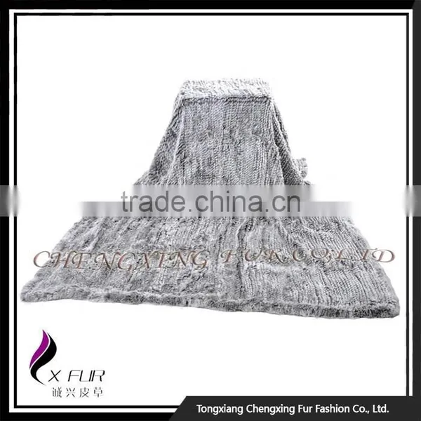 CX-D-92 Wholesale China Rex Rabbit Fur Throw photo-3