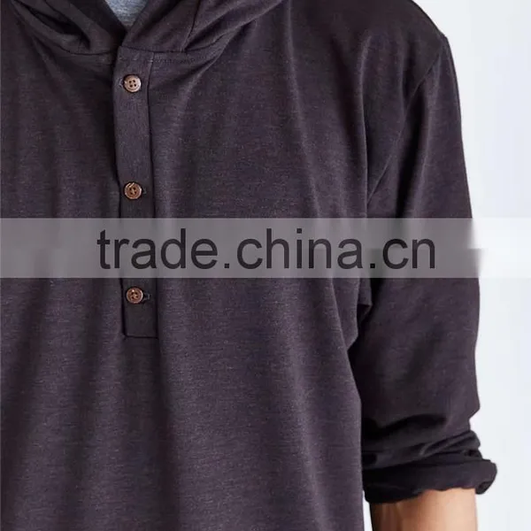 Wholesale Thin Plain Solid Pullover Hoodies no Brand Name Hoodies photo-3