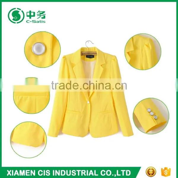 High Quality Anti Wrinkle Women Uniform Blazer Jacket photo-3