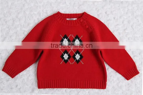 Argyle Design Baby Boys Candy Color Winter Pullover photo-3