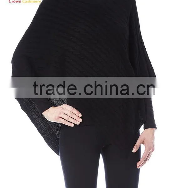 New Fashion Wrap Poncho Cable Cotton Ponchos photo-4