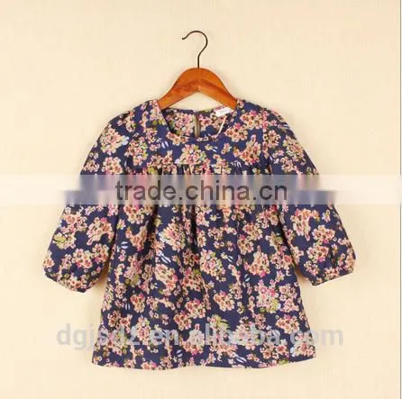 2016 Hot Wholesale Frozen Frocks Decorated With Flowers Beautiful Winter Dress for Girls photo-3
