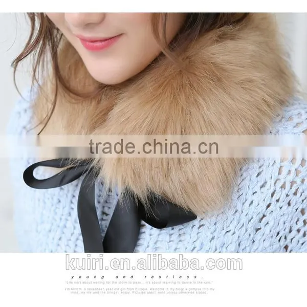 2015 Hot Sales Korea Style Woman Sweety Short Faux Fox Collar/scraf for Winter Coat Garment Decorations photo-6