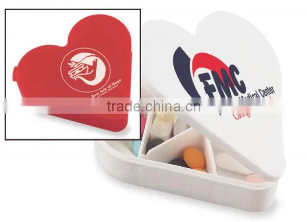 USA Made Heart Pill Box - Exclusive Heart Design With Seven Pill Compartments and Comes With Your Logo photo-2