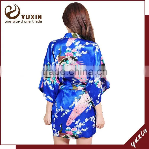 Satin Wedding Robes Silk Bridal Party Bathrobes Robe de Soiree RS1-0045
