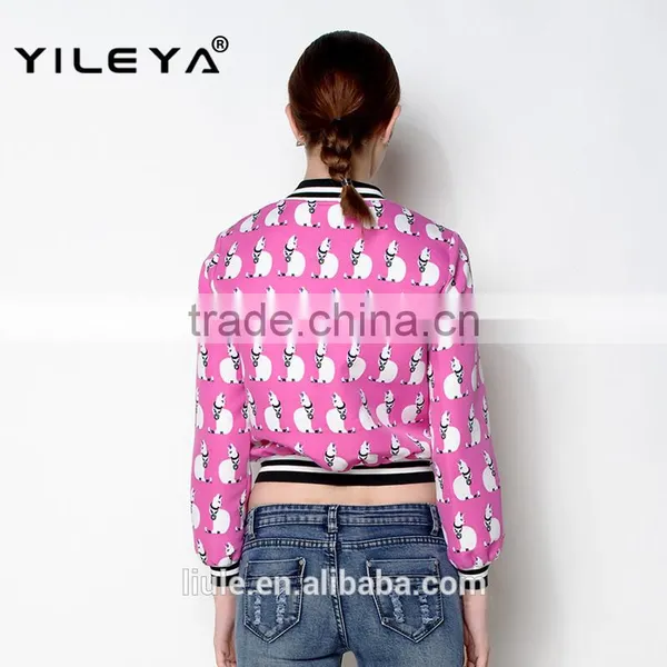 Latest Autumn Crop Style Causal Fashionable Jackets Women 2015 photo-5