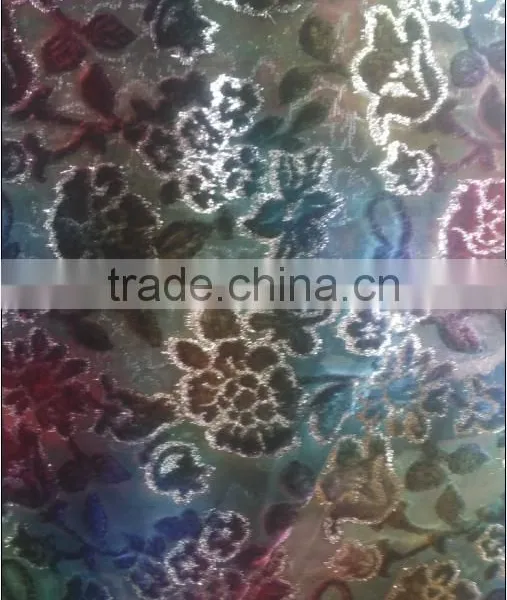 Polyester Spandex Fabric Burnout Printed Korean Velvet 2017 photo-3