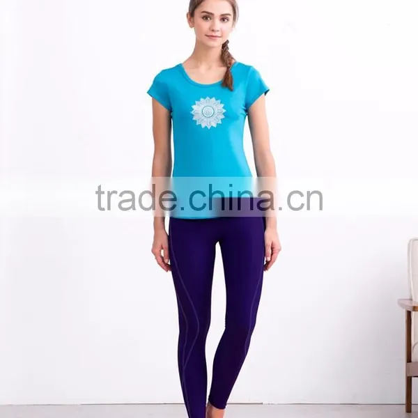 Fitness Wear Coverstitch Women Fitness Leggings photo-4