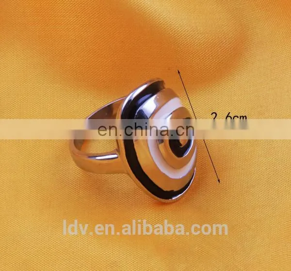 Latest Design High Quality Stainless Steel Ring With Colorful Enamel photo-3