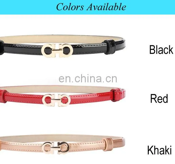 Grace Karin Women Ladies Girls Adjustable Thin Skinny Polyurethane Leather Waist Belt CL010483 photo-6