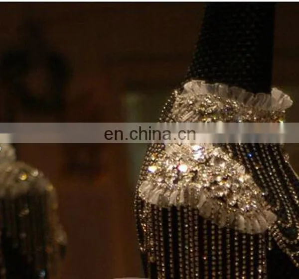 High Quality Stunning Shining Crystal Wrap For Bride High Neckline Shoulder Shawl photo-3
