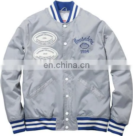 Custom Nylon Varsity Jacket / Letterman Varsity Jackets/ College Jacket