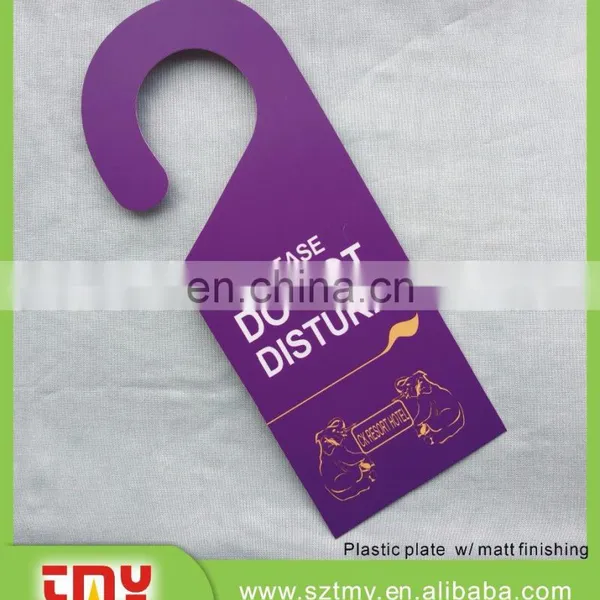 Custom Shape Offset Printing Pvc Hotel Room Door Hanger photo-2