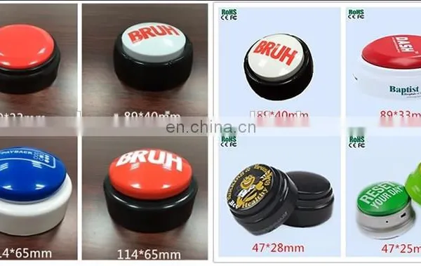 5 Seconds 89*89*35mm Custom Sound Buttons With Personalized Logo photo-2