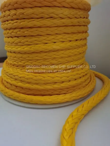 Recomen Supply Max Strength Uhmwpe Rope 12-strand Braid Uhmwpe Rope Used for Yacht