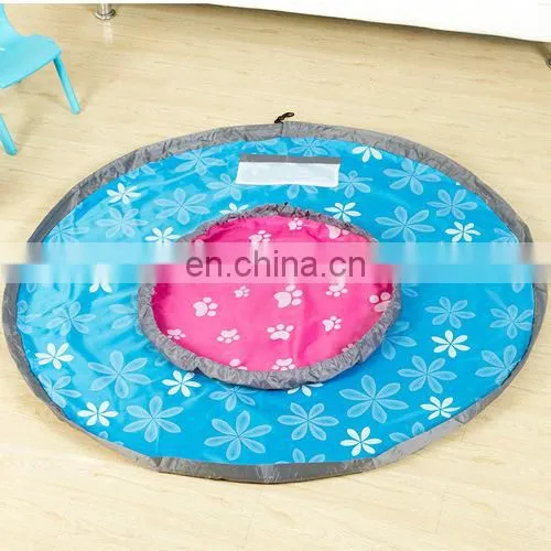 I@home Large Size Modern Quickly Organize Kids Play Mats Toy Storage Bag Harness Pocket photo-3