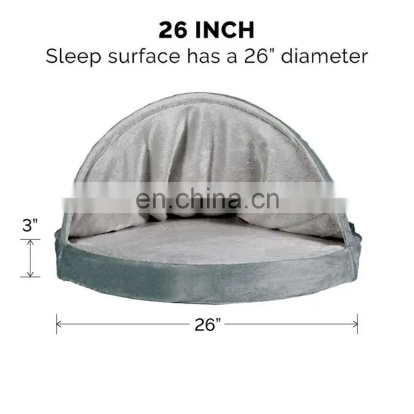 Pet Dog Bed Orthopedic Round Dog Sleeping Bag Blanket Pet Bed With Removable Cover photo-3
