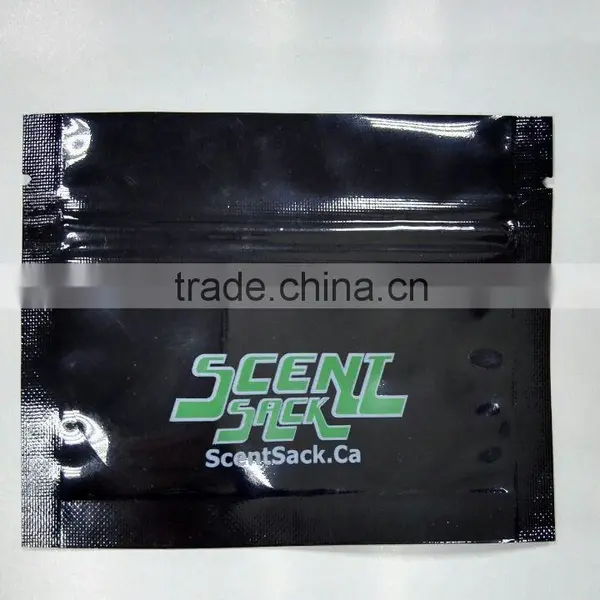 Three Side Sealing Smell Proof Black Bag photo-3