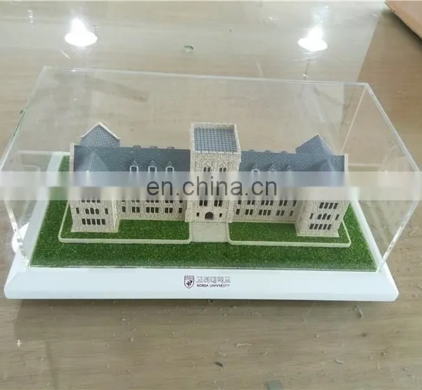 Handmade Miniature School Building Model , Led Light Handicraft photo-2