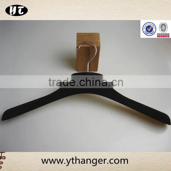 Black Velvet Flocked Hanger and Pants Hanger for Wholesale photo-2