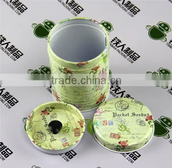 Round Knobbed Blooming Tea Metal Packaging photo-2