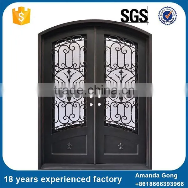 Durable In Use Wrought Iron Grill For Front Doors Sale photo-3