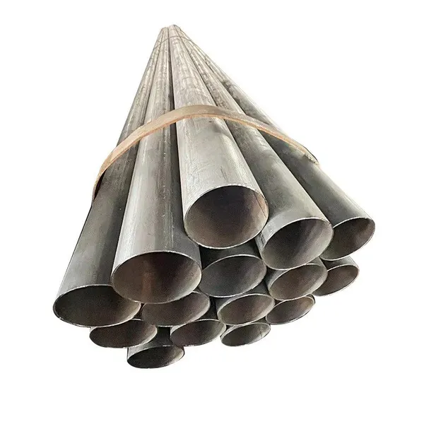 ERW Welded Steel Pipe A53 Ss400 S355jr Carbon Steel Tube China Manufacturer Black Round photo-2