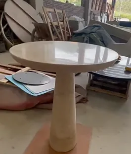 Dining Room Furniture Travertine Top Dining Table Luxury Modern Marble Dining Table Travertine Round Dining Table photo-3